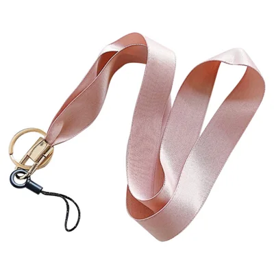 Lanyard de Telemóvel, Chaveiro, Alça ao Pescoço, Lanyard para Enfermeiros, para Capa de Telemóvel e Chaves - Fita de Seda / Rosa