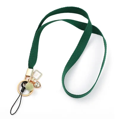 Hänglina för mobiltelefon Universal halsband med boll hänge snörd kedja hållare - Grön
