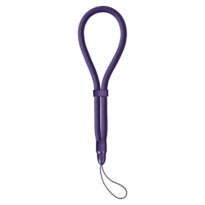 30 cm selvspændende wristlanyard med kugleformet tilslutning 6 mm polyesterreb justerbart phonesnøre - mørke lilla