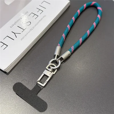 26cm Phone Lanyard Charm Woven Rope with Tether Tab Anti-Drop Wrist Strap for Mobile Phone - Style 1
