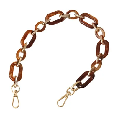 45cm Acrylic Link Bag Chain Smartphone Wrist Strap Bag DIY Chain Accessories with Metal Lobster Clasps - Amber