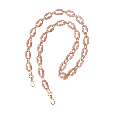 120cm Acrylic Link Chain Strap Crossbody Cellphone Lanyard Bag Charms Handbags Wallet Decor Accessory - Pink