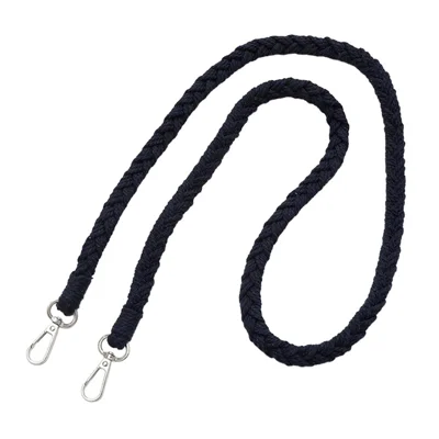 67cm Braided Phone Case Strap with Metal Clips Anti-Lost Lanyard for Phone Cases - Navy Blue
