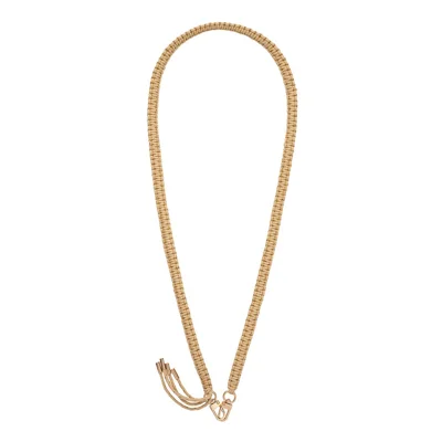 138cm Braided Phone Lanyard Crossbody Anti Theft Paracord Phone Strap Long Lanyard - Gold