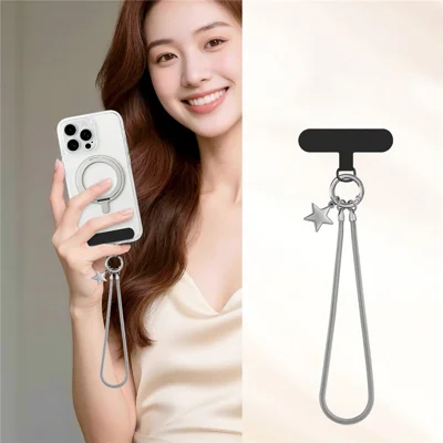 30cm Slangenketting Metalen Telefoonkoord met T-vestigingstap - Ster
