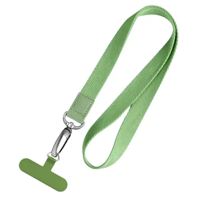 Colar de Telefone Pescoço Anti-Perda Corda de Poliéster com Fivela de Metal, Aba de Tether de PC - Matcha Verde