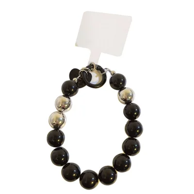 Perlenhalskette mit Handy-Lanyard, abnehmbare Kette, Armband, Schlüsselanhänger gegen Verlust, Handgelenk-Strap mit Patch - 435