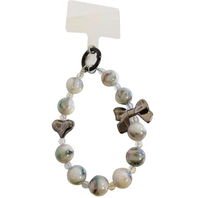 Мобильный телефон Resin Ланъярд для CCD-камеры, ключи Marble Textured Beads универсальный брелок для сотового телефона браслет - Style A