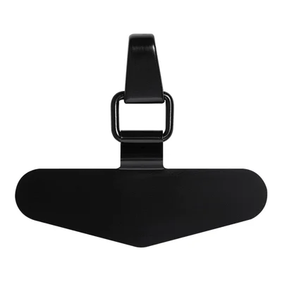Ultra Slim Phone Tether Tabs for Phone Case Lanyard Anti-Lost Stainless Steel Safety Patch with Hole - Black