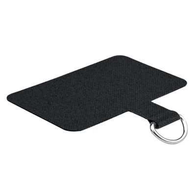 Phone Lanyard Tab Patch Nylon+TPU Safety Cellphone Lanyard Connector - Black
