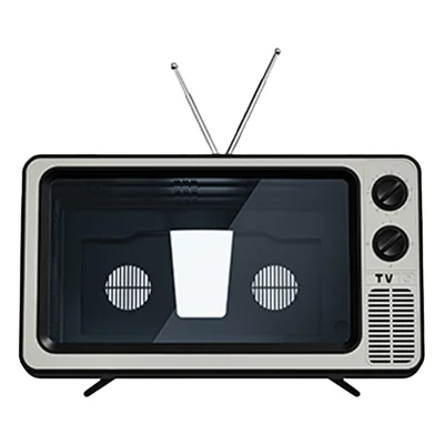 12 Inch Phone Screen Magnifier Retro TV Design Mobile Phone Screen Expander for Watching Movies and Gaming - Gray [WL863]