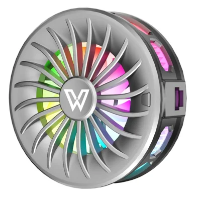WLX-MB1 Telefoonkoeler Gaming Koelventilator 3 Trappen Instelbare Magnetische Halfgeleider Snelle Koeler met RGB Licht - Wit
