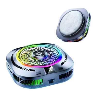 SL-79 UFO Design Magnetische Telefoonkoeler AI Slimme Temperatuurregeling Digitaal Display Marqueelicht - Zilver
