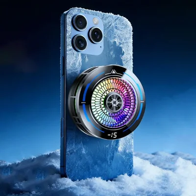 SL83 AI Smart Temperature Control Phone Cooler TEC Semiconductor Cooling Digital LED Display Magnetic Mount - Black