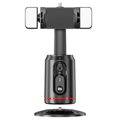 Q02 AI Smart Face Tracking Phone Gimbal Stabilizer Auto Follow Live Streaming Phone Holder with 2 Lights