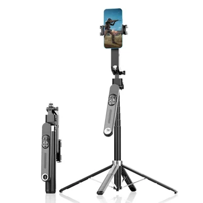 Q515TK Phone Holder Selfie Stick Stand AI Face Tracking Gimbal Stabilizer for Live Streaming Vlogging