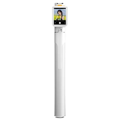 RK-X40W Ultra Smartphone Selfie Stick Tripod Vlog Shooting Auto Pop Open Stand with Screen Mirroring Device - White