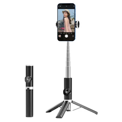 P12S Portable Bluetooth-Compatible Remote Control Selfie Stick Smartphones Extendable Tripod