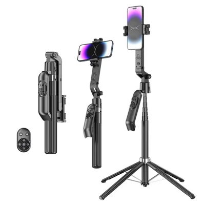 Q565 Smartphone Facial Tracking Gimbal Selfie Stick Anti Shake Extendable 4-Leg Stand