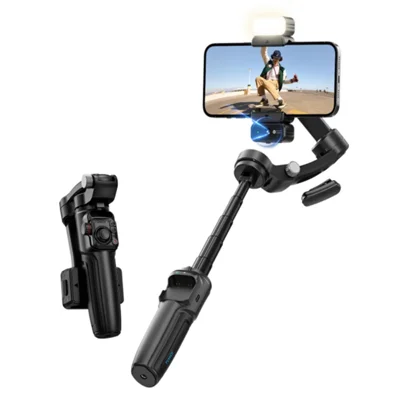 M06 Handheld 3 Axis Gimbal Stabilizer for Smartphone AI Face Tracking Extendable Selfie Stick with Fill Light