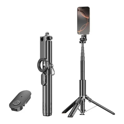 P24MF Portable Magnetic Tripod for Smartphones 360° Rotate Magnetic Selfie Stick Phone Holder