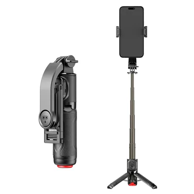 CYKE TT21 Für Smartphone 7-teiliger ausziehbarer Selfie-Stick mit Ein-Klick-Ausklappstativ und Bluetooth-Fernbedienung – ohne Licht