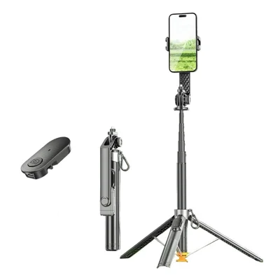 P61 Stretchable Selfie Stick Auto Pop-Up Cell Phone Tripod Stand with Remote Control for Live Streaming / Video Recording