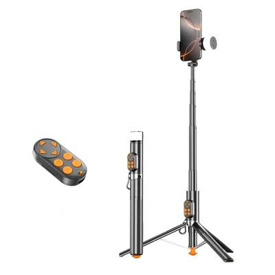 P29D Portable Selfie Stick with RGB Fill Light for Live Streaming Cell Phone Tripod Stand Support Remote Control