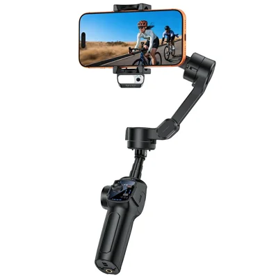 YESIDO SF32-PRO Smartphone Gimbal Stabilizer Bluetooth-Compatible Tripod Stand 3-Axis AI Tracking for Vlogging / Live Streaming / Video Recording - Black