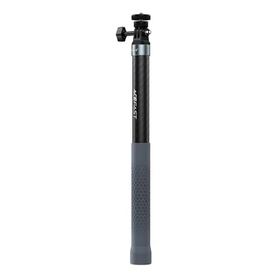 ACEFAST E38 1,2 m Kohlefaser-Teleskop-Selfie-Stick, 5-stufig verstellbarer Selfie-Stick – Schwarz / Grau