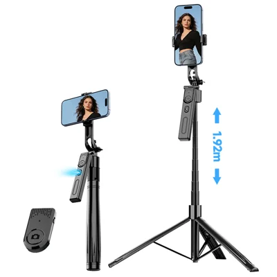 F01 AI Smart Face Tracking Gimbal Selfie Stick 192cm Telescopic Tripod Stand for Live Streaming