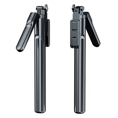 S7 Portable Bluetooth-compatible Remote Control Selfie Stick 1.7m Extendable Tripod Stand 4-Axis Anti-Shake Gimbal Phone Holder for Live Streaming Photography - Black