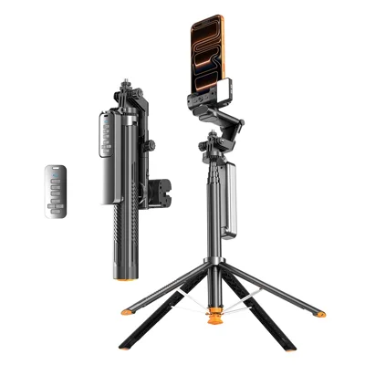 Q54 AI Gimbal Selfie Stick with Face Tracking Magnetic RGB Fill Light Extendable Phone Tripod Stand for Live Streaming