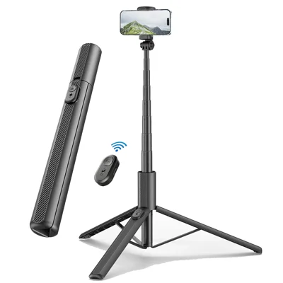 T03 Selfie Stick with Bluetooth-compatible Remote Control 3 in 1 Tripod Phone Stand for Live Streaming Photography - Black