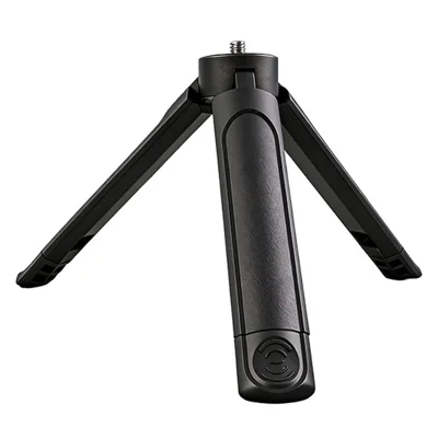 S19 130-190mm Desktop Tripod Adjustable 1 / 4 Inch Screw 360° Rotation Stand for Projector Camera Gimbal - Black