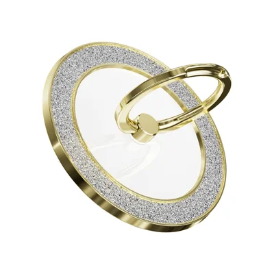 Glitter magnetisk ringholder stående 360° roterende telefongreb finger ring holder – Guld