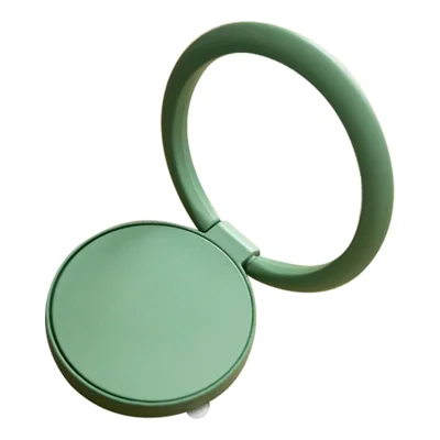 AL630526281712 Cell Phone Ring Kickstand All-Metal Painted Slim Magnetic Car Mount Stand - Matcha Green