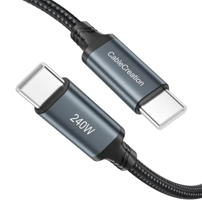 CABLECREATION CC1304 1.83m Type-C to Type-C 240W Fast Charging Wire Nylon Braided Data Cable