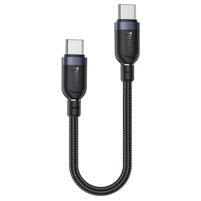 YESIDO CA188 USB-C to USB-C Cable 60W Fast Charging Data Sync Cord 0.3m Short Cable