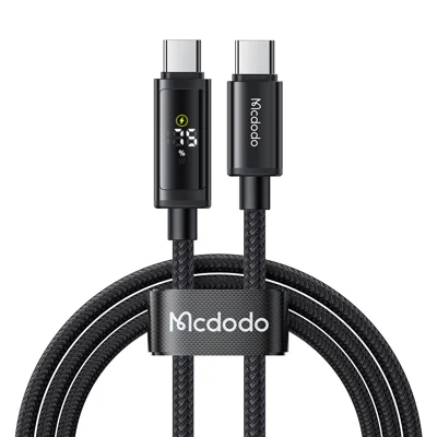 MCDODO CA-8000 1.2m Digital Display PD 100W Fast Charging USB C to USB C Data Cable