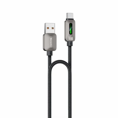 YESIDO CA137C USB A to Type C 66W Fast Charging Cable with Flowing Light Compatible with CarPlay