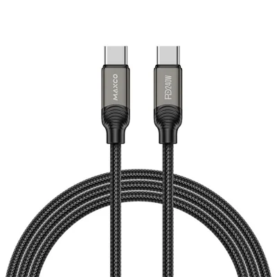 MAXCO 1.5m Type-C to Type-C PD 240W Fast Charging Cable Data Transfer Braided Cord - Black