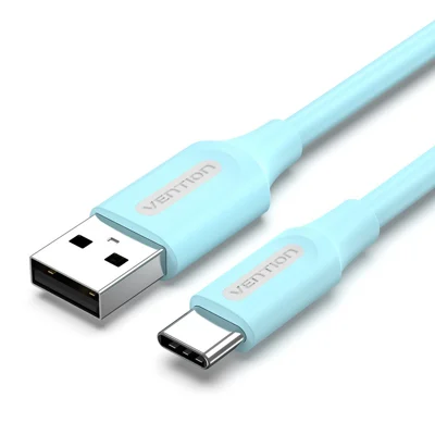 VENTION COKSG 1.5m USB 2.0 Type A Male to Type C Male Cable 3A Fast Charging Data Sync Cord, Lake Blue