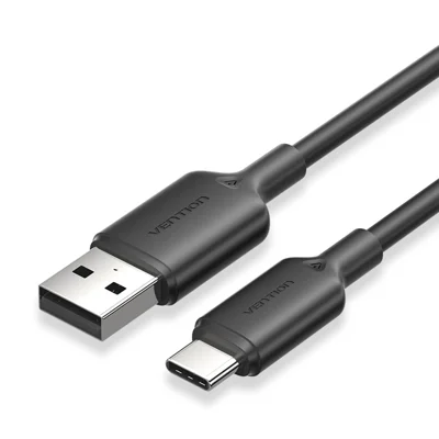 VENTION CTQBH 2m USB 2.0 Type A to Type C Data Cable 3A Fast Charging Wire for Smartphone Tablet, Black