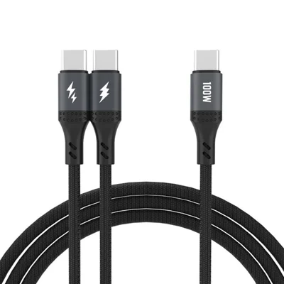 DUDAO L3S Type C to Dual Type C 3A Fast Charging Cable Splitter Braided Charger Cord