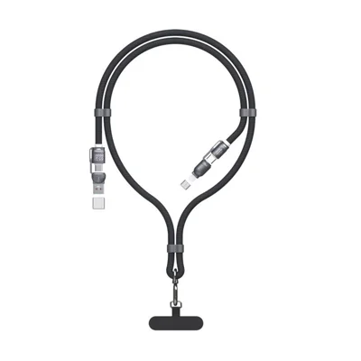 DUDAO L20Max 4 in 1 Fast Charging Cable 65W Braided Lanyard for Apple Huawei Type-C / iP Multi Device Charger - Woven