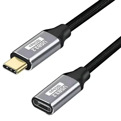 3 m Aluminiumlegering Type-C hank til hændstrømning USB3.1 Gen2 datakabel med understøttelse af 4K / 60 Hz video og 10 Gbps dataoverførsel