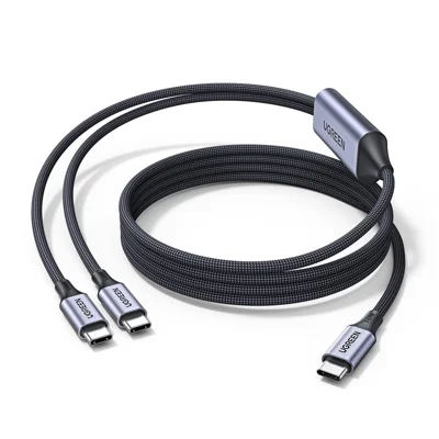 UGREEN 75005 1.5m USB-C to Dual USB-C Splitter Wire 140W PD 3.1 Fast Charging Cable for MacBook / iPad / iPhone