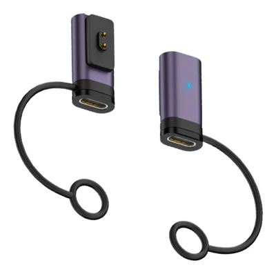 CF-XM01 Type-C Charging Adapter for Xiaomi Smart Band 10 / 9 / 8 Magnetic Fast Charging Adapter - Grey Purple
