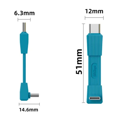FPC-240 240W Dual Type-C Cable 51mm USB4.0 Fast Charging Cord for Mobile Hard Drive Data Transfer 80Gbps, 8K/60Hz - Blue